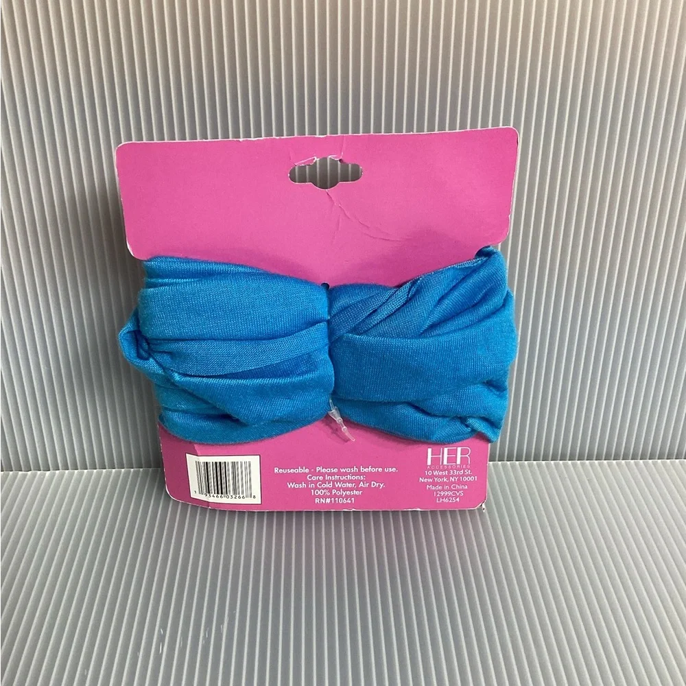 Her Accessories Blue Multi Use Headwrap - 12 Ways to Wear